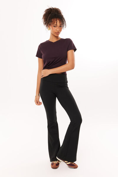 Active Flare Pant, BLACK