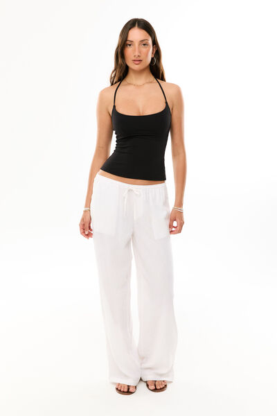 Henley Relaxed Linen Pant, SUMMER WHITE