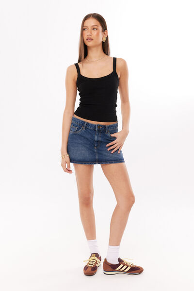 Maya Denim Mini Skirt, INDIANA BLUE
