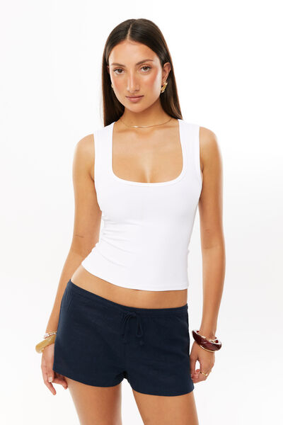 Henley Relaxed Linen Short, MIDNIGHT NAVY