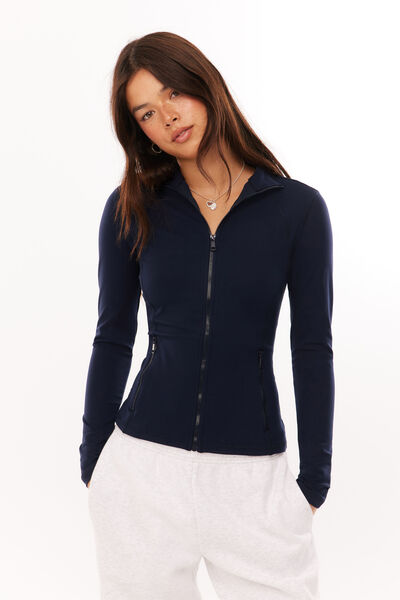 Tammy Active Zip Through Jacket, NIGHT NAVY