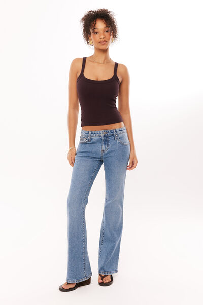 Low Stretch Bootleg Jean, SICILY BLUE