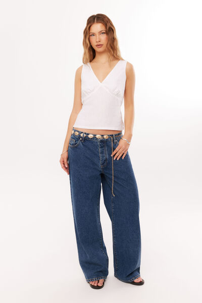 Kinney V Neck Tank, SUMMER WHITE