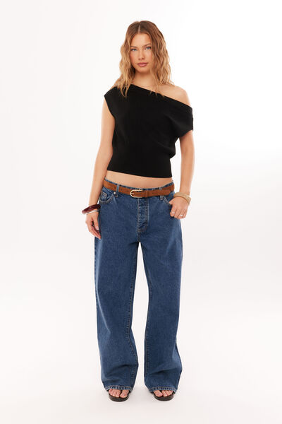 Low Slung Baggy Jean, DEEP BLUE