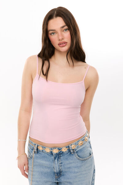 Sleek Gina Strappy Cami, PIXEL PINK