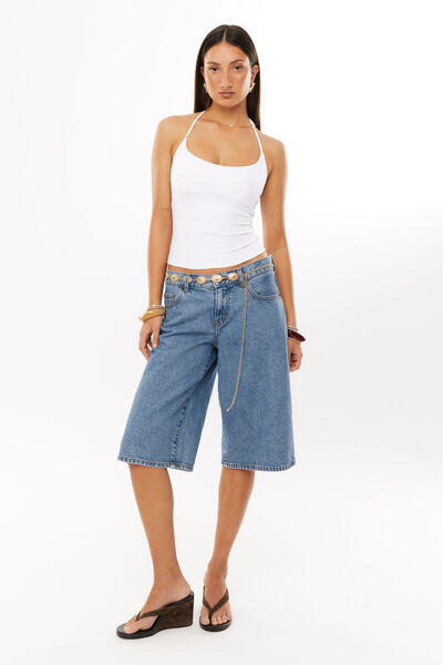 Low Rise Denim Jort, MANHATTAN BLUE