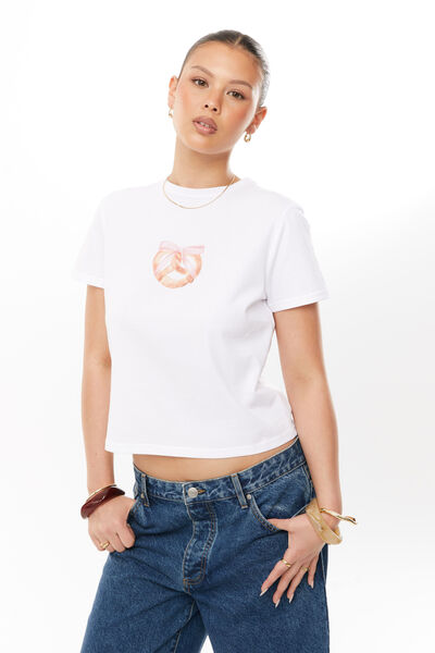 Everyday Graphic Tee, WHITE/PRETZEL