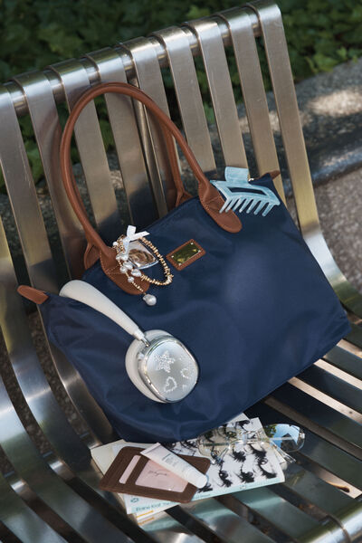 Astrid Shoulder Bag, NAVY/CHOC